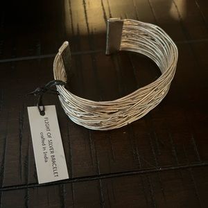 Ten Thousand Villages Flight of Silver Bracelet